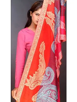 Polychrome Jamawar Stole