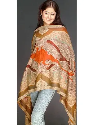 Polychrome Jamawar Stole