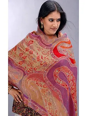 Polychrome Jamawar Stole