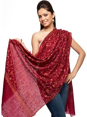 Fully Embroidered Pashmina Stole