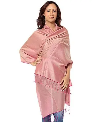 Pink Water-Pashmina Stole from Nepal