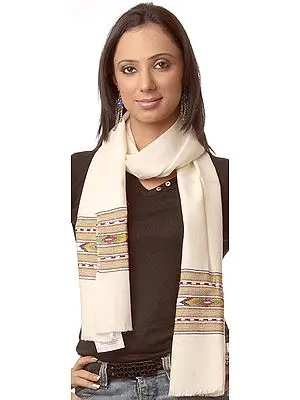 Ivory Scarf from Kullu