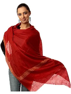 Pure Pashmina Shawl with Sozni Embroidery