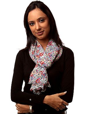Floral Printed Bamboo Scarf