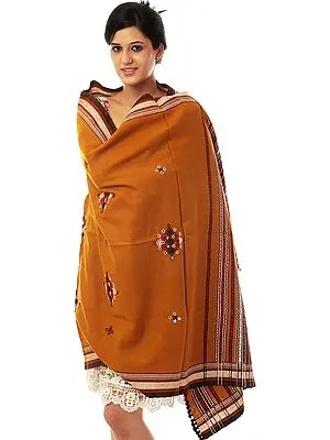 Mustard Woven Shawl from Kutchh
