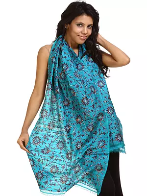 Capri-Breeze Kantha Embroidered Stole from Bengal