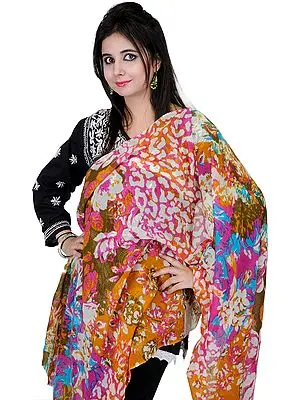 Multi-Color Stole with Random Digital Print