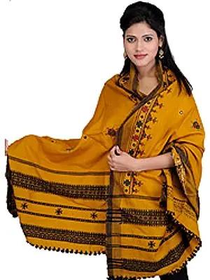 Shawl from Kutchh with Embroidered Bootis and Mirrors