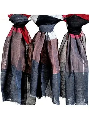 Lot of Three Woven Stoles from Jharkhand