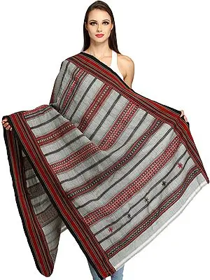 Kutch Shawl with All-Over Weave