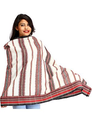 Kutch Shawl with All-Over Weave