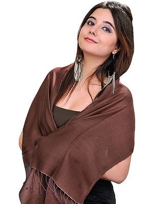 Plain Reversible Water-Pashmina Scarf from Nepal