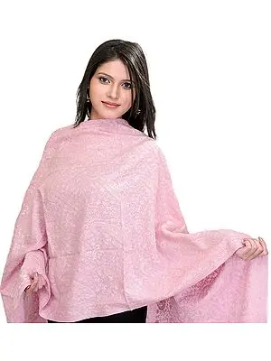 Stole from Amritsar with All-Over Aari Embroidered Paisleys and Crystals