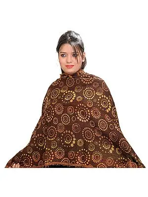 Multi-Colored Jamawar Stole with Woven Chakras