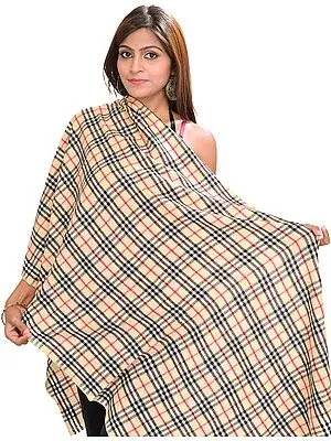 Apricot-Gelato Reversible Handloom Stole from Nepal