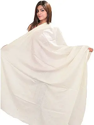 Vanilla-Ice Plain Pashmina Shawl