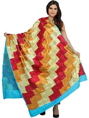 Phulkari Hand-Embroidered Dupatta from Punjab