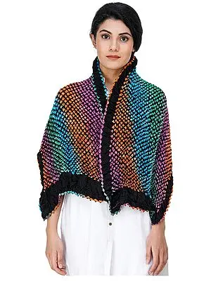 Multicolor Bandhani Tie-Dye Scarf from Gujarat