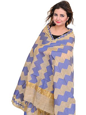 Dupatta from Banaras with Zigzag Weave
