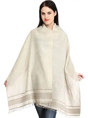Fog Stole from Kutch with Thread Weave on Border