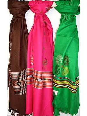 Lot of Three Shawls from Kullu