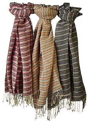 Lot of Three Striped Stoles