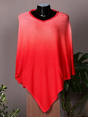 Ombre Shade Pashmina Poncho from Nepal