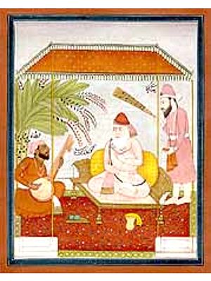 Guru Nanak, with Bhai Mardana Singing
