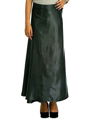 Plain Wrap-Around Maxi Satin Skirt