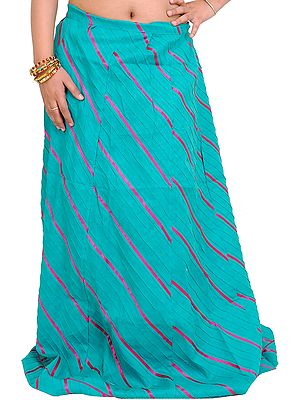 Long Ghagra Anchor Skirt with Stitched Ribbons