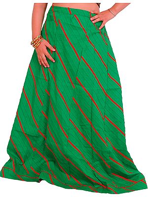 Long Ghagra Anchor Skirt with Stitched Ribbons