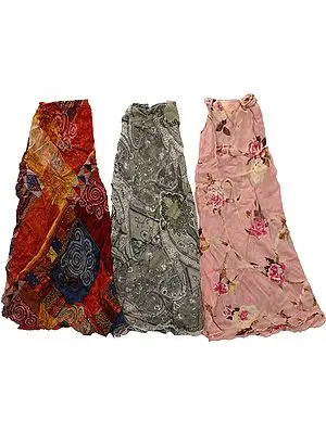Lot of Three Printed Skirts