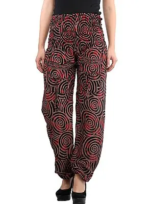 Woodrose Casual Trousers with Printed Motifs All-Over