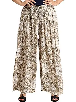 Elmwood Casual Palazzo Pants with Printed Flowers