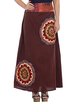 Long Skirt with Applique-Work and Mirrors