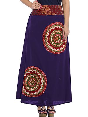 Long Skirt with Applique-Work and Mirrors