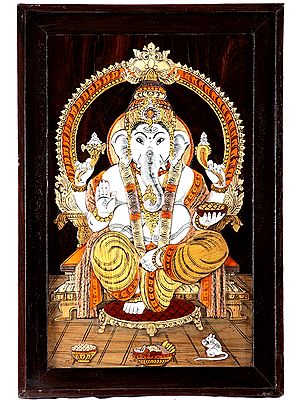 Blessing Ganesha (Framed)