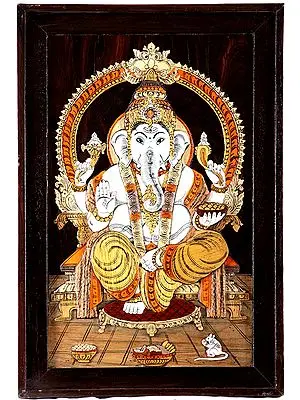 Blessing Ganesha (Framed)