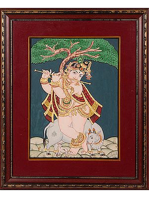 Shri Krishna Fluting (Framed)