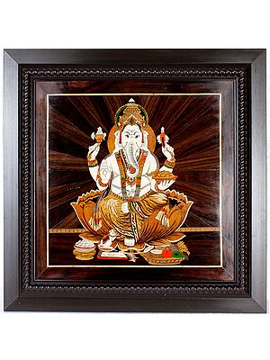 Four-armed Seated Ganesha (Framed)