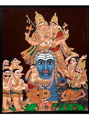 Shiva as Kalantaka Saves Rishi Markandeya