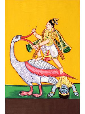 Lord Krishna Killing Bakasur