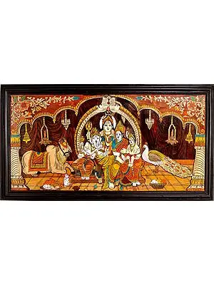 Shiva Family (Framed)