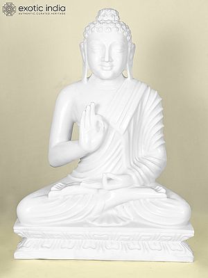 25" Lord Buddha | Marble Statue | Exquisite Indian Art