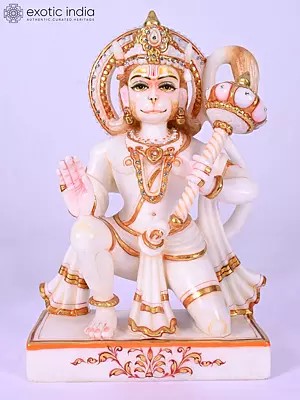 Anjani Putra Lord Hanuman Marble Sculpture | Deity Figurine