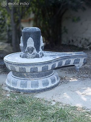 62" Shivalinga Granite Statue
