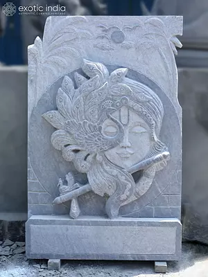 62" Lord Krishna Granite Statue