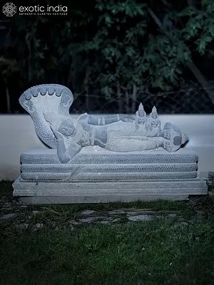 78" Lord Vishnu - Ranganatha Granite Statue