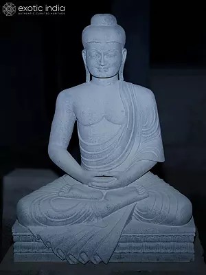 Meditating Lord Buddha Granite Statue | 39 Inches