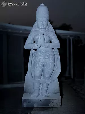 106" Large Size Hindu Deity Granite Statue | Exquisite Indian Art